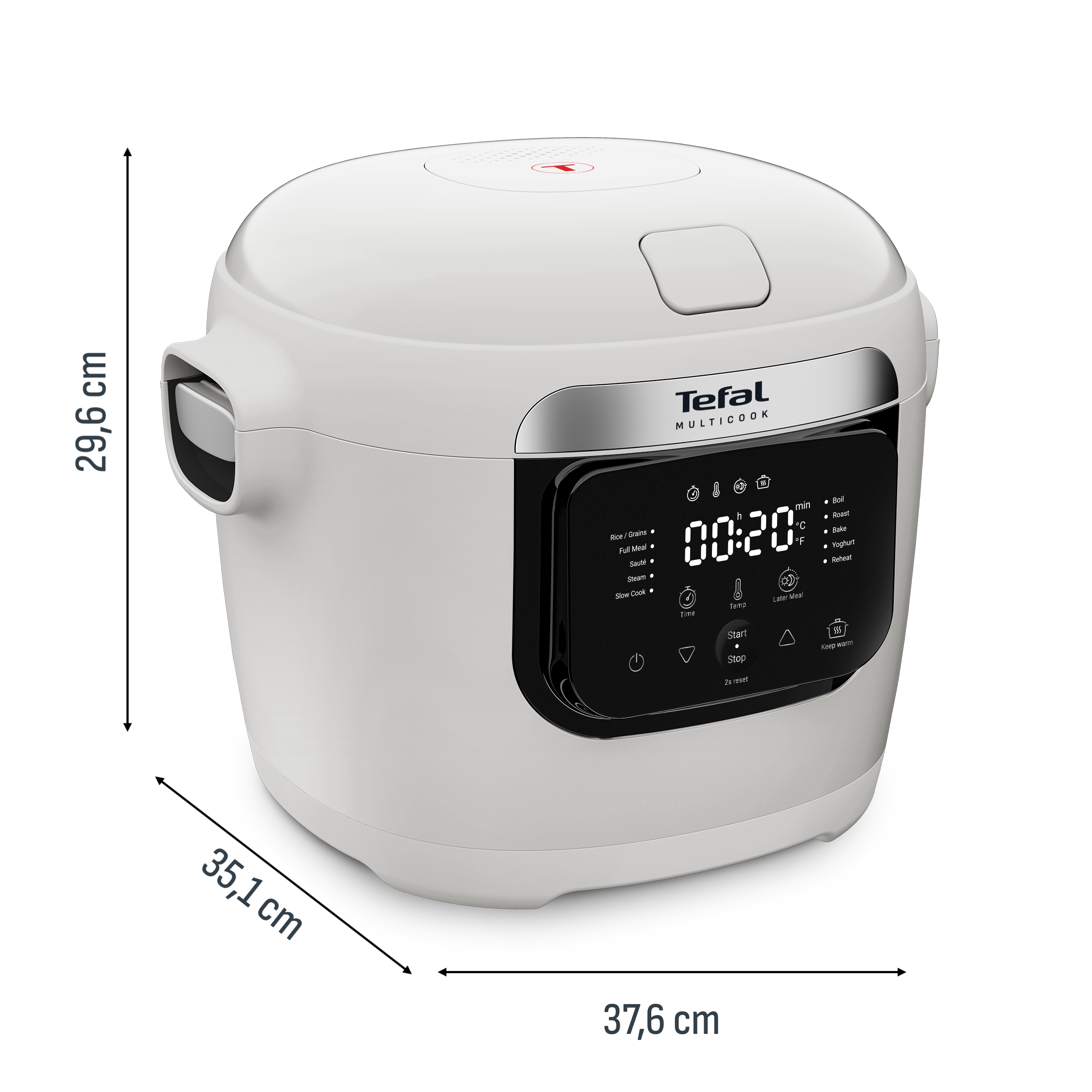 Feh¨r Tefal multikonyha fekete kezel¨felülettel ¨s digit¨lis kijelz¨vel.