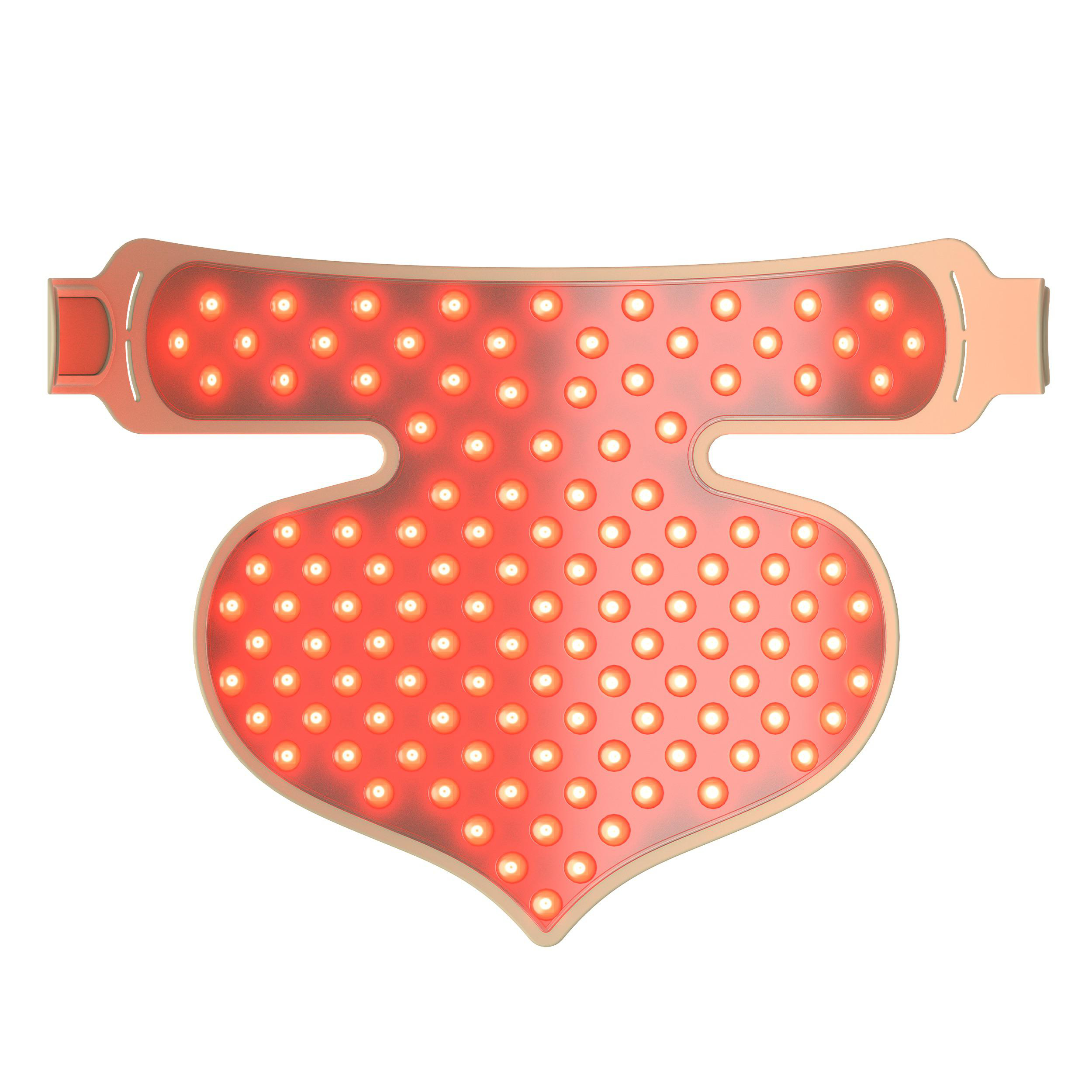 Rotes LED-Gerät in Herzform mit verstellbarem Band.
