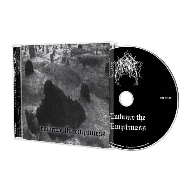 CD-Hülle und Disc zeigen eine düstere Friedhofsszene mit Grabsteinen und einer Kapuze.