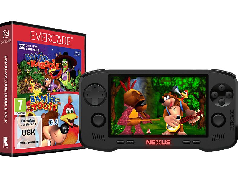 Blaze Evercade Nexus & Banjo Kazooie Double Pack; Handheld-Retro-Spielekonsole