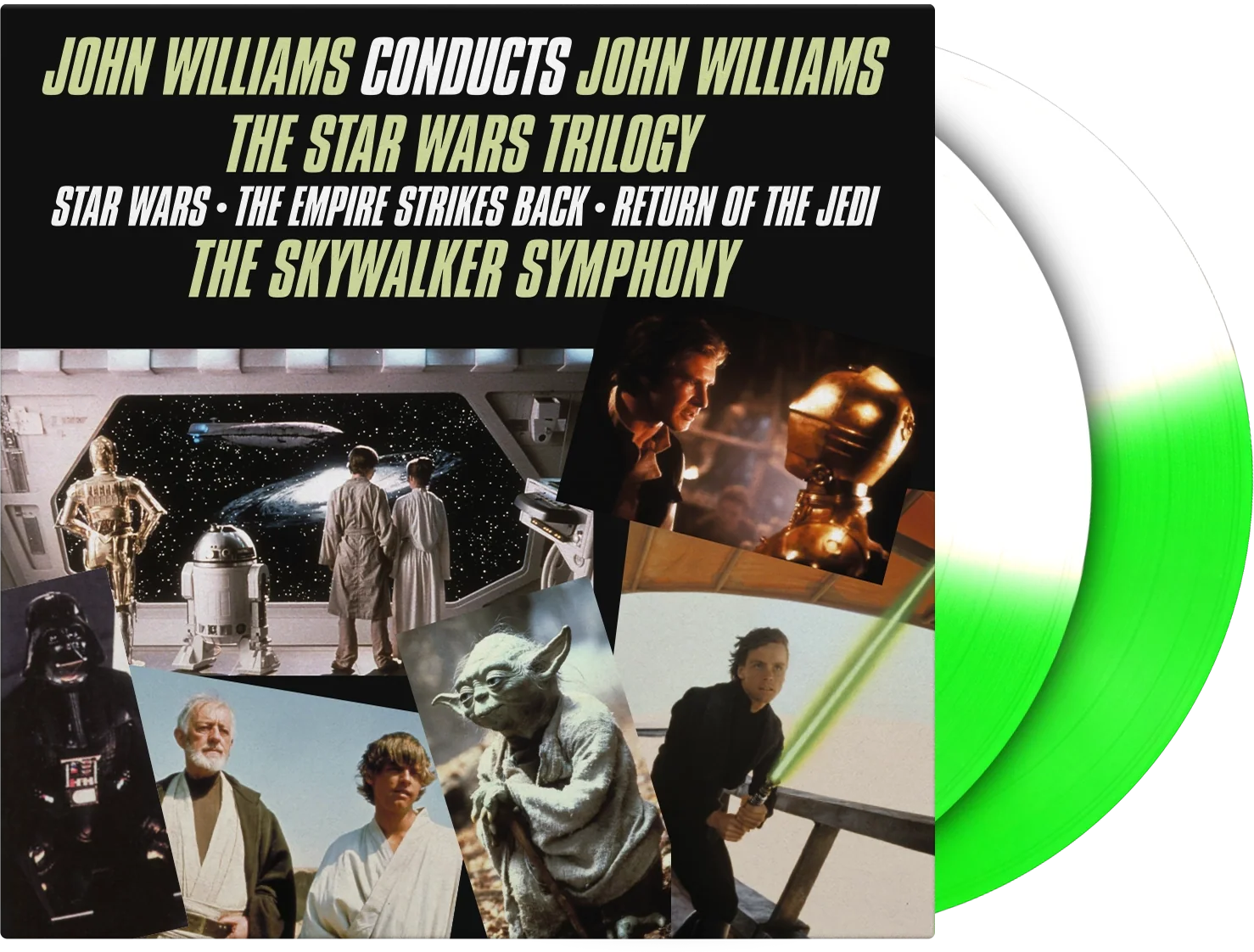 John Williams - Conducts The Star Wars Trilogy (180 gram Edition) (Half Green/White Vinyl) (Vinyl LP (nagylemez))