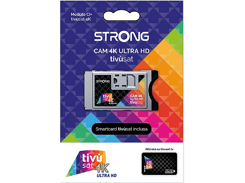 Ricevitore STRONG CAM4KTIVUSAT, Tivusat, grigia