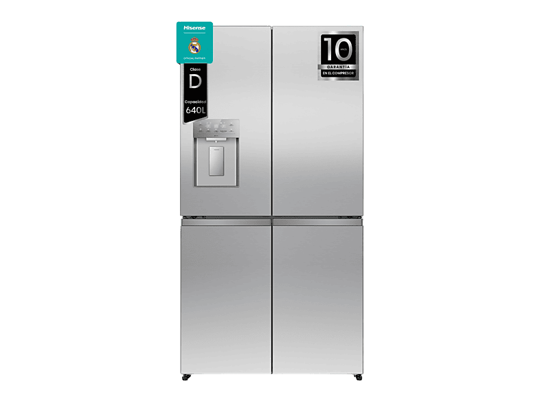 Frigorífico americano - Hisense RQ640P5SSD, Total No Frost, 179 cm, 640 l, Wi Fi, Tecnología UV, Inox