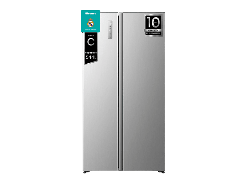 Frigorífico americano - Hisense RS3P558NEIC, Total No Frost Multi Air Flow, 178.6 cm, 544 l, Inox