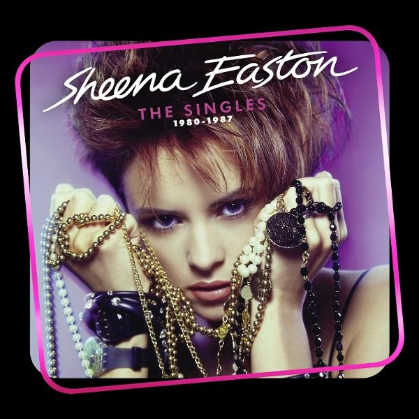 Sheena Easton mit Schmuck vor lila Hintergrund