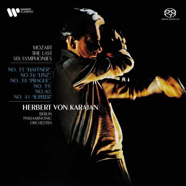 Dirigent Herbert von Karajan mit Text zu Mozarts Symphonien.
