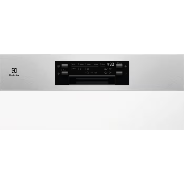 Electrolux mosogatógép kezelőpanel digitális kijelzővel, 4:30 idővel.