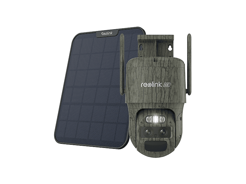 Reolink B4GTMXPT4K09SPC Trackmix Series G770-C, Überwachungskamera mit Solarpanel (Anzahl Kameras: 1, für Außen, Nachtsichtfunktion, Solar, rotierbar, HD, Camouflage)