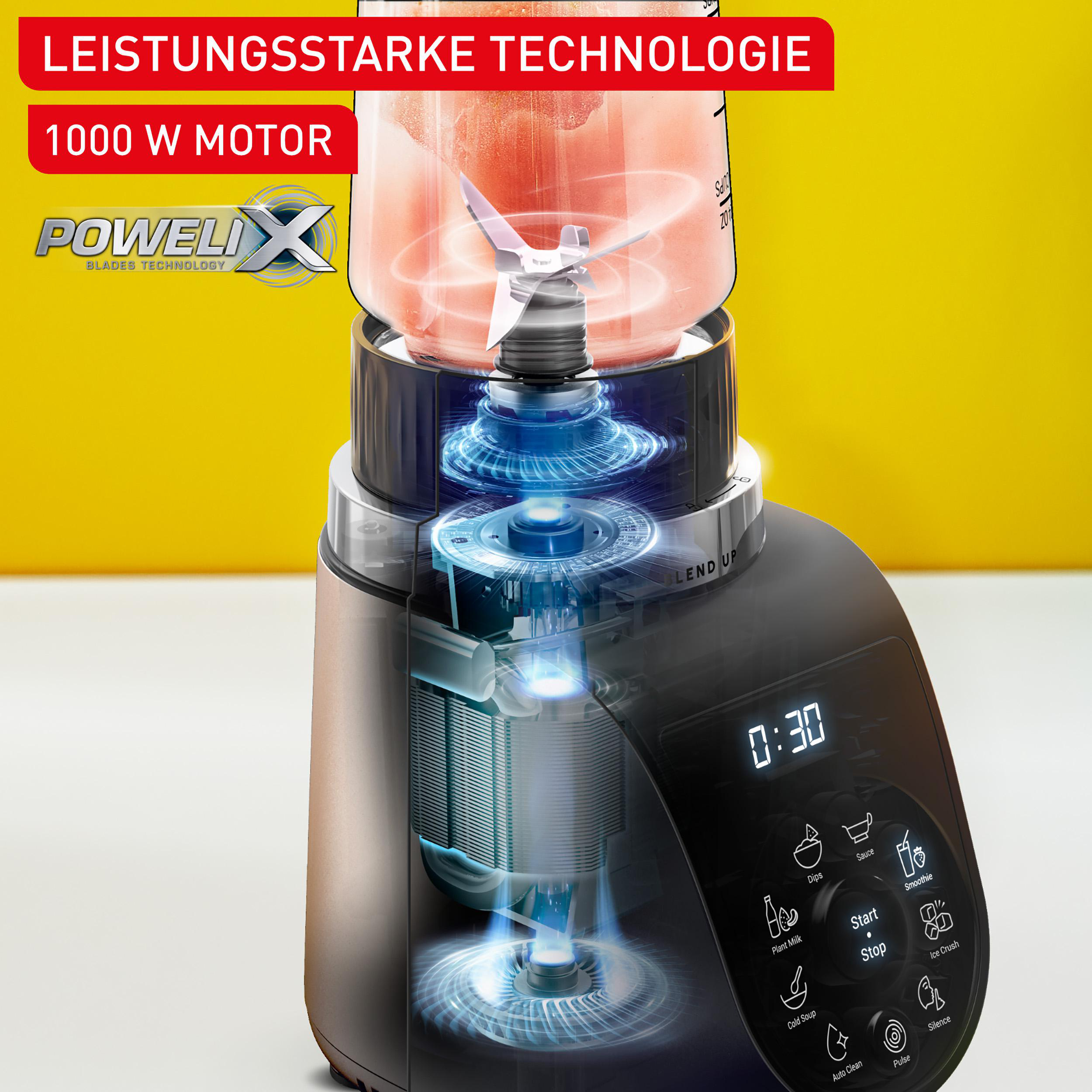Leistungsstarker Mixer mit 1000W Motor und Powelix-Technologie.