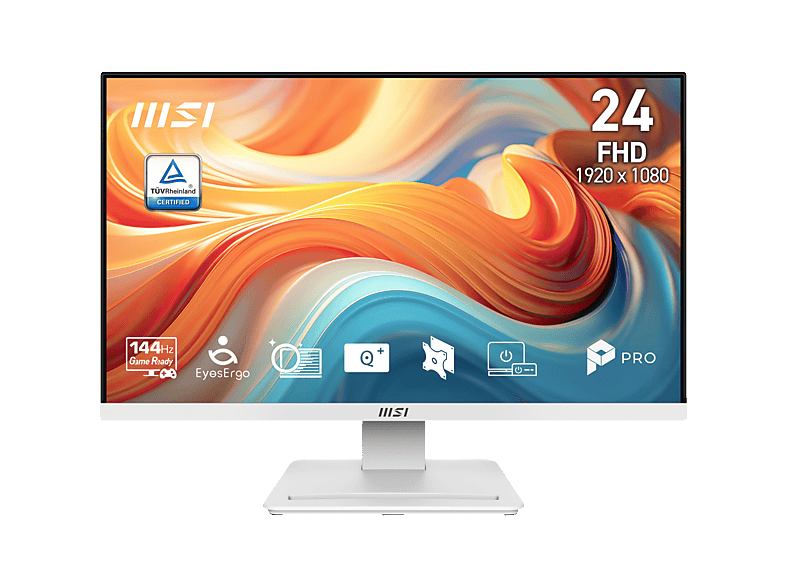 MSI Pro MP241W E14V 23,8 Zoll Monitor, Full-HD, 4 ms Reaktionszeit, 250 cd/m², 144 Hz, Weiß