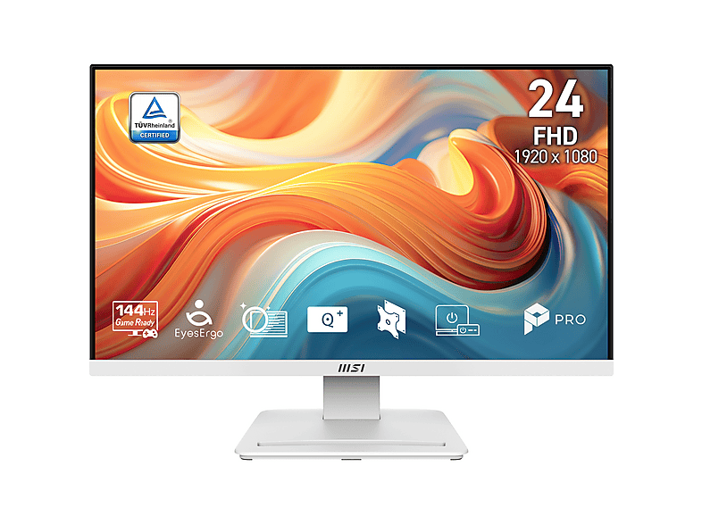 MSI Pro MP241W E14V 23,8 Zoll Monitor, Full-HD, 4 ms Reaktionszeit, 250 cd/m², 144 Hz, Weiß — Foto 2 von 5