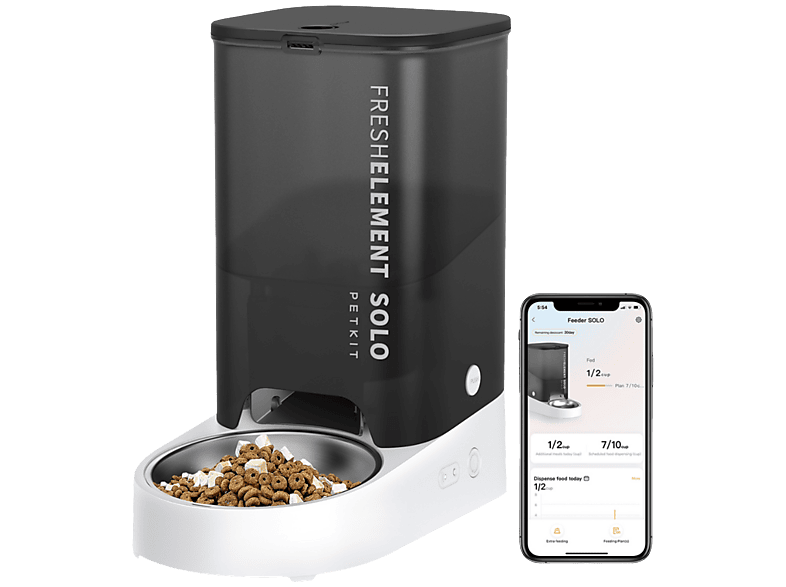 Petkit Fresh Element Solo New Automatische Huisdiervoerbak Grijs