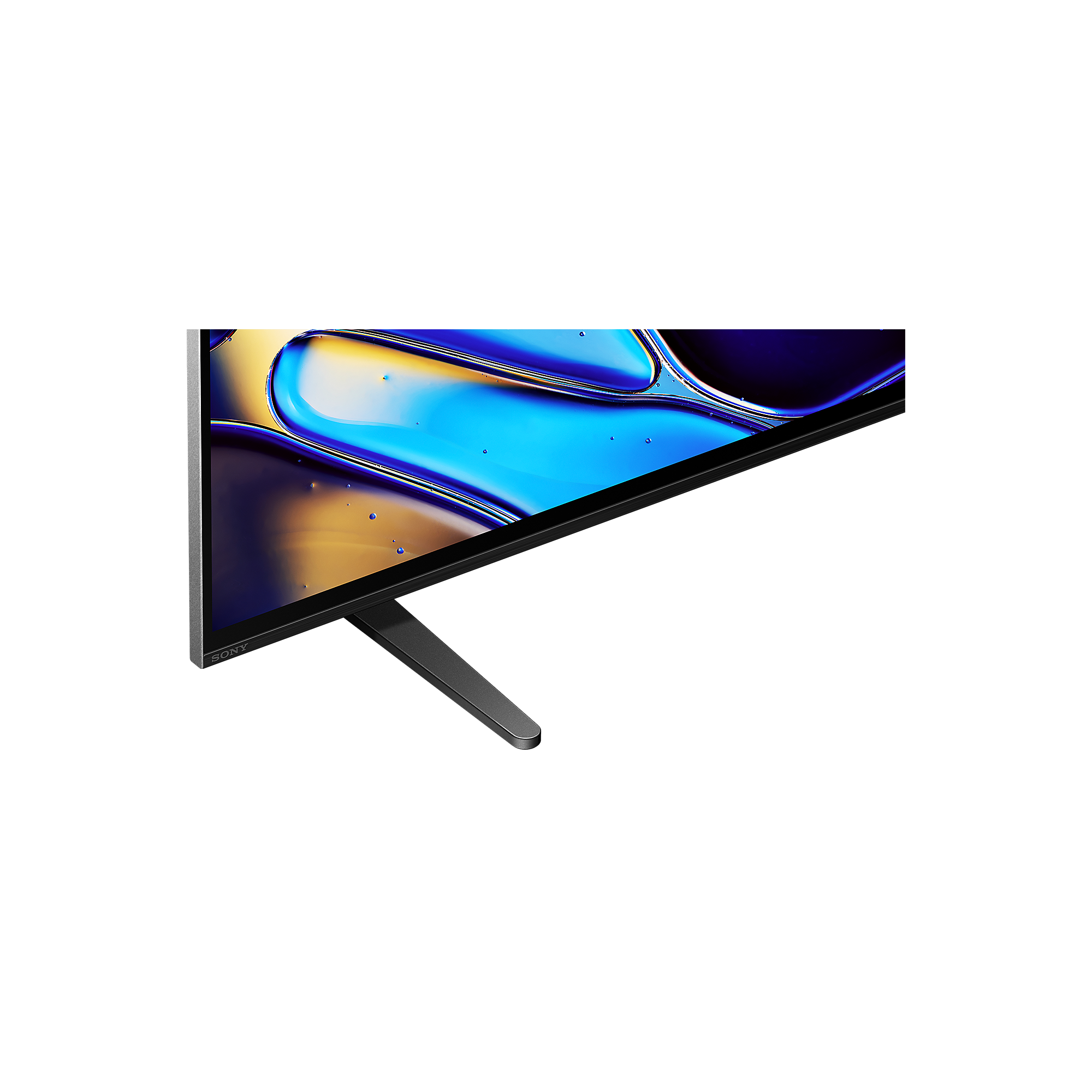 Monitor Sony wyświetlający abstrakcyjne, kolorowe tło.