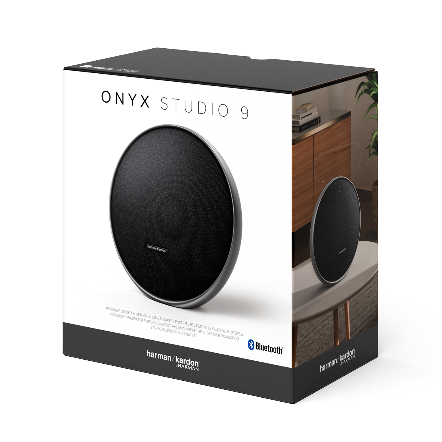 Embalaje del altavoz Bluetooth Harman Kardon Onyx Studio 9.
