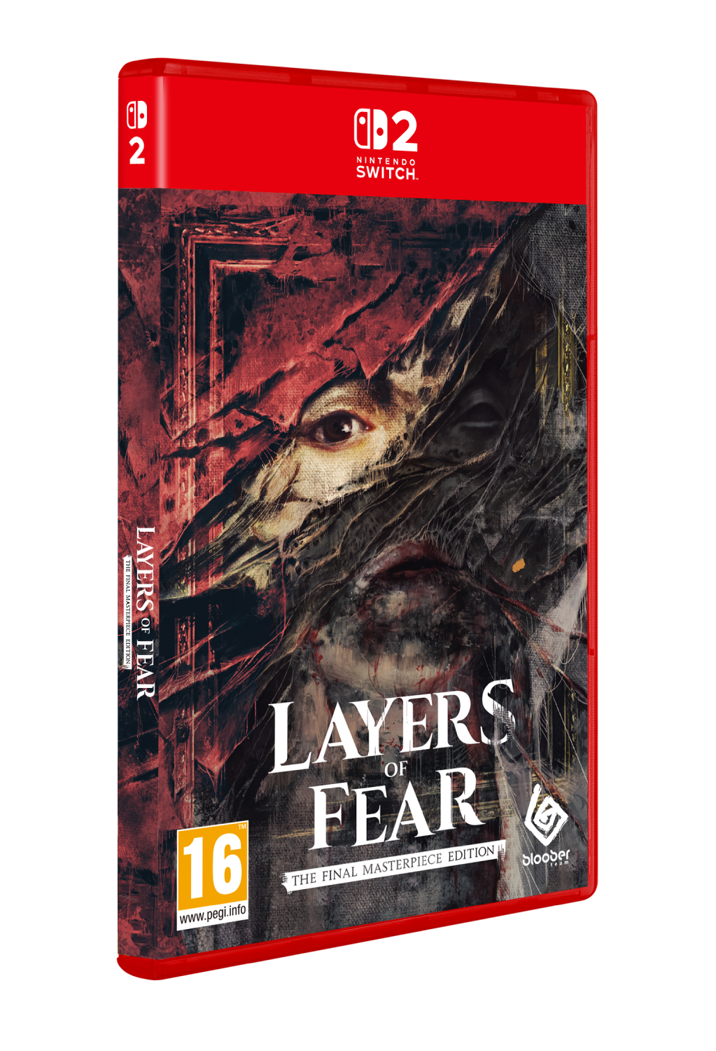 Funda de juego Nintendo Switch con arte espeluznante y el título Layers of Fear.