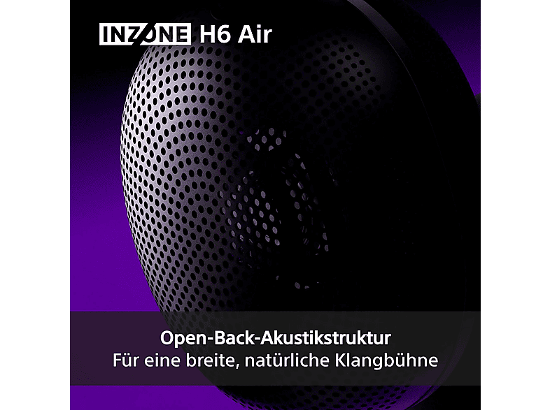 SONY Inzone H6 Air, Over-ear Gaming Headset Schwarz — Foto 2 von 5