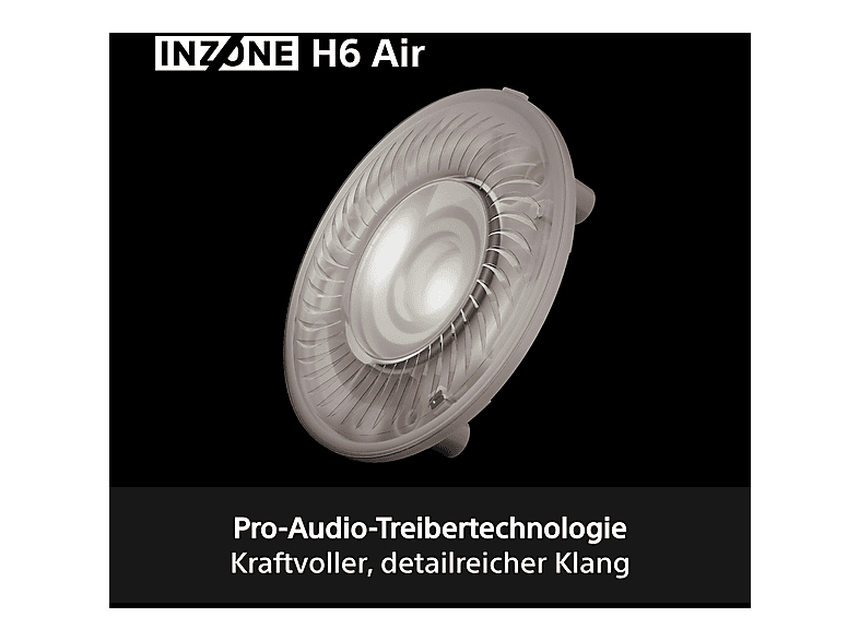 SONY Inzone H6 Air, Over-ear Gaming Headset Schwarz — Foto 4 von 5