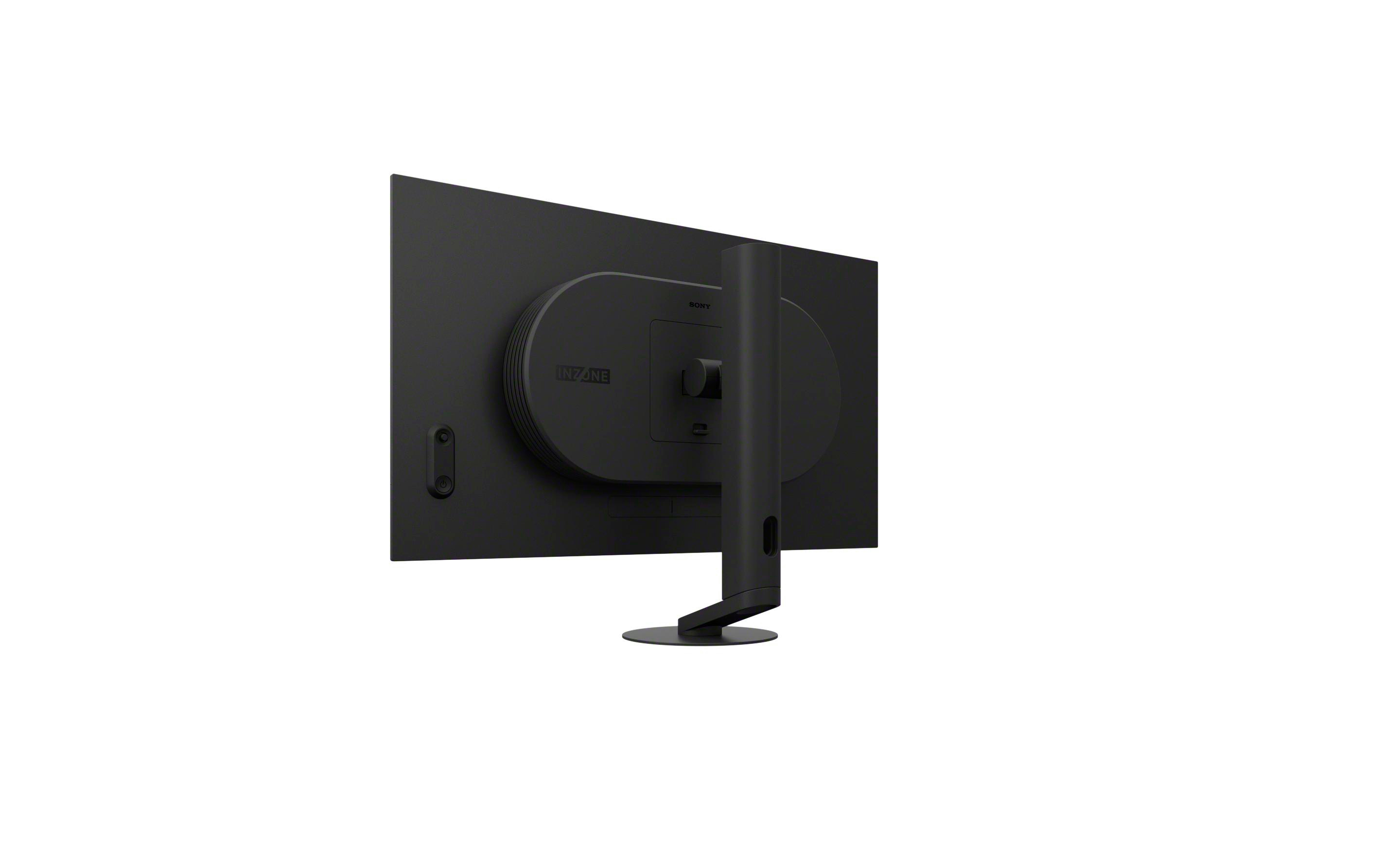 Rückseite eines schwarzen Monitors mit Sony und INZONE Logo.