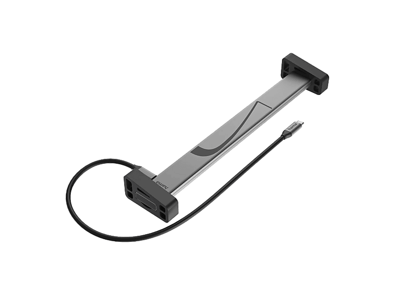 Docking station - Hama 00200149, 12 conexiones: USB-A, USB-C, HDMI, DisplayPort, RJ45, Audio Jack, Gris
