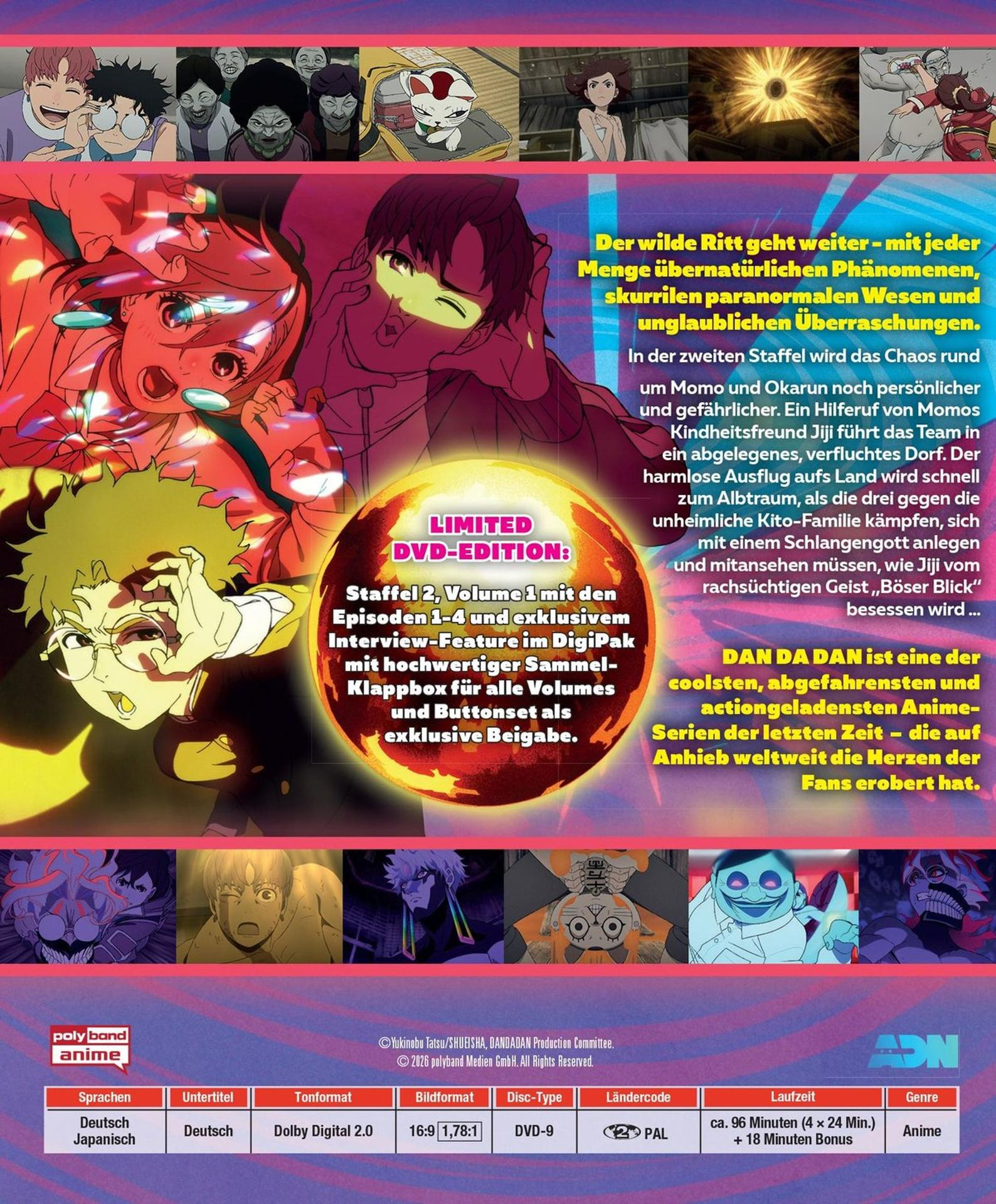 Anime DVD-Edition: Staffel 2, Volume 1 mit Episoden 1-4 und Bonusmaterial.
