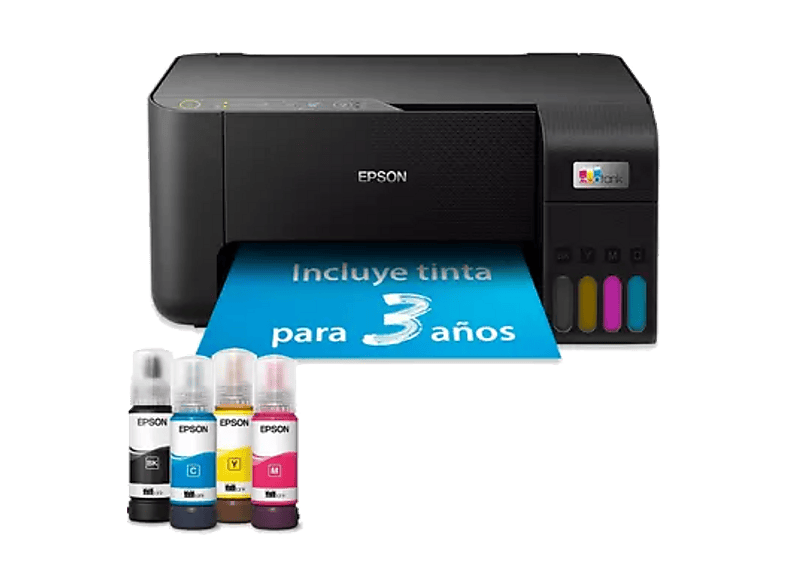 Impresora multifunción tinta - Epson EcoTank ET-2865, Serie 2860, Color, Tinta recargable, Negro