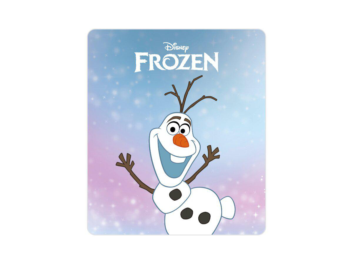 Olaf der Schneemann aus Die Eiskönigin winkt fröhlich.