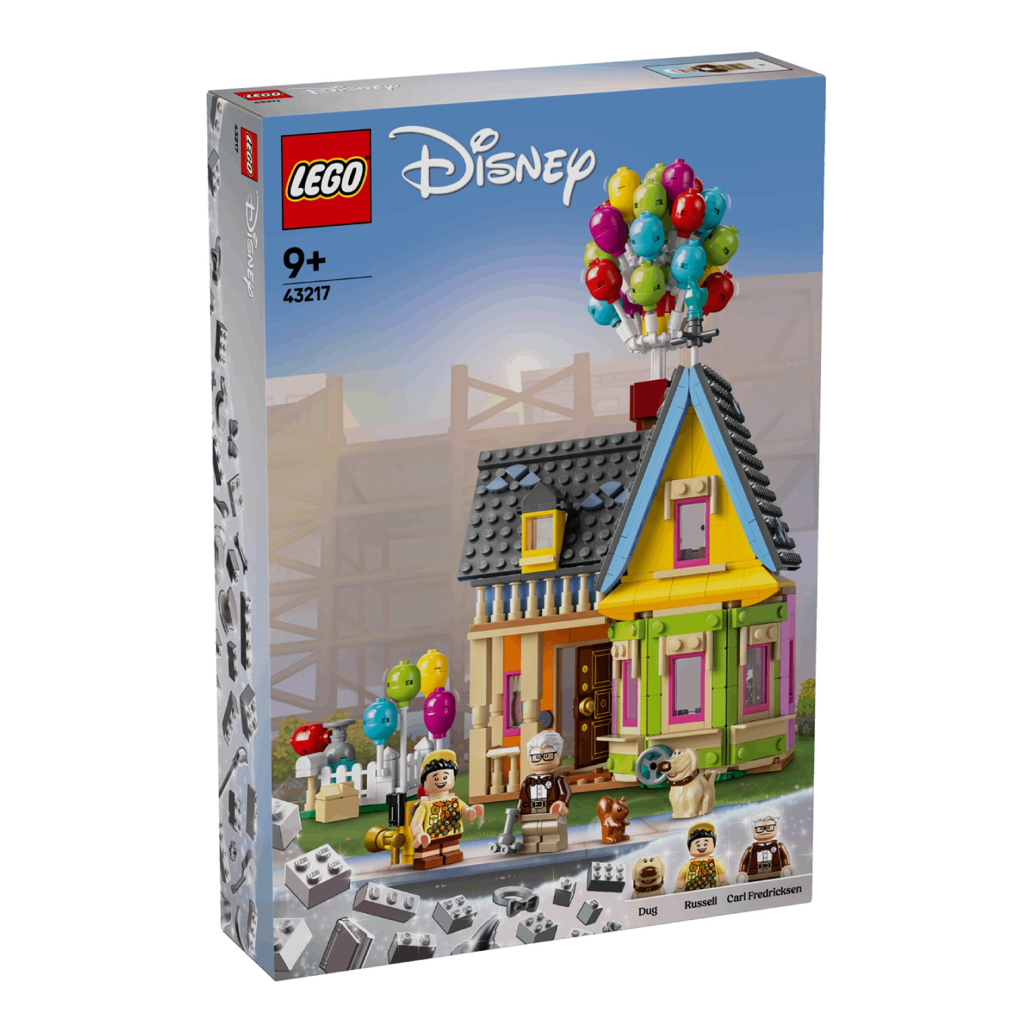 Lego Disney Up house set with Carl, Russell, Dug, and balloons.
