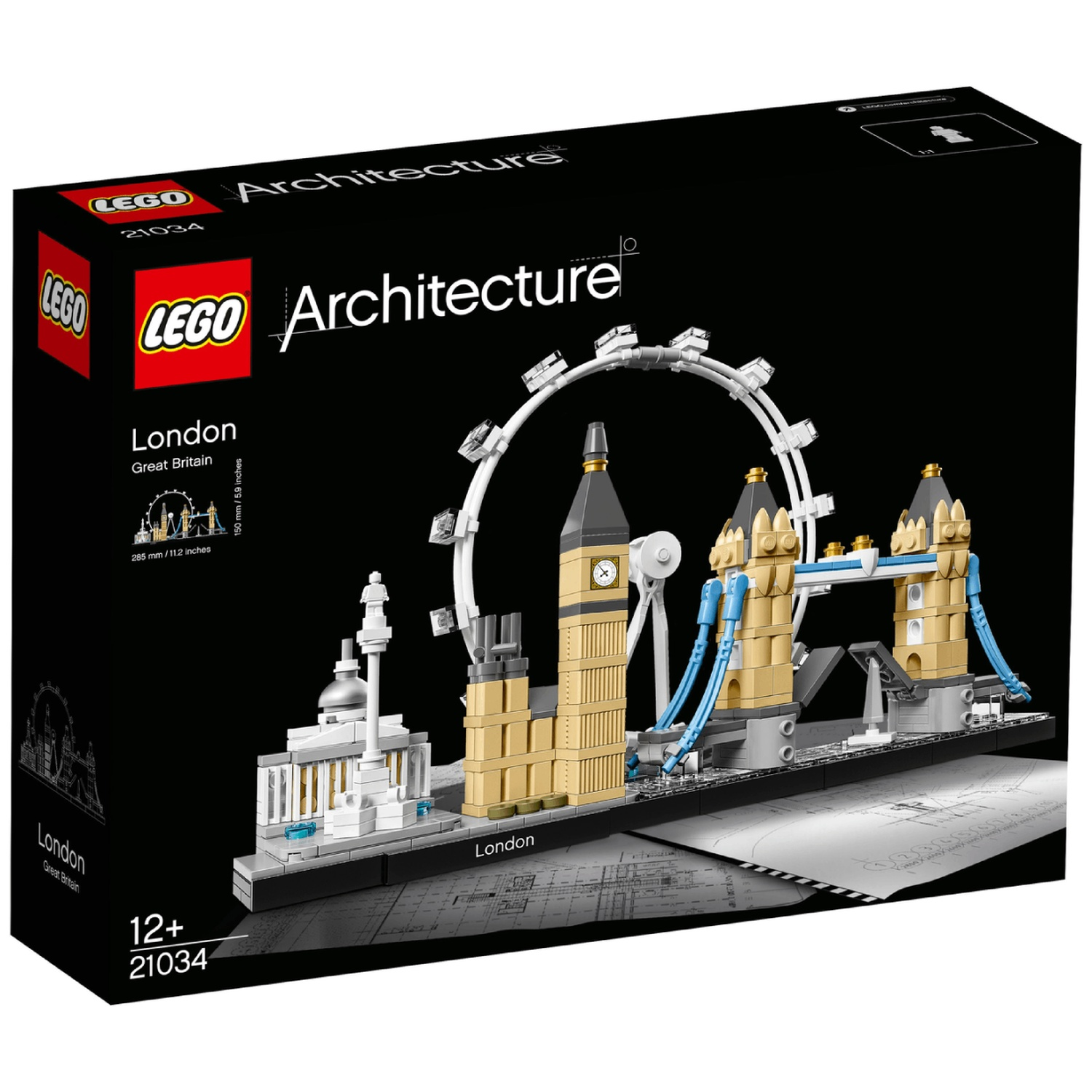 Lego Architecture London set box showing Big Ben and Tower Bridge models.