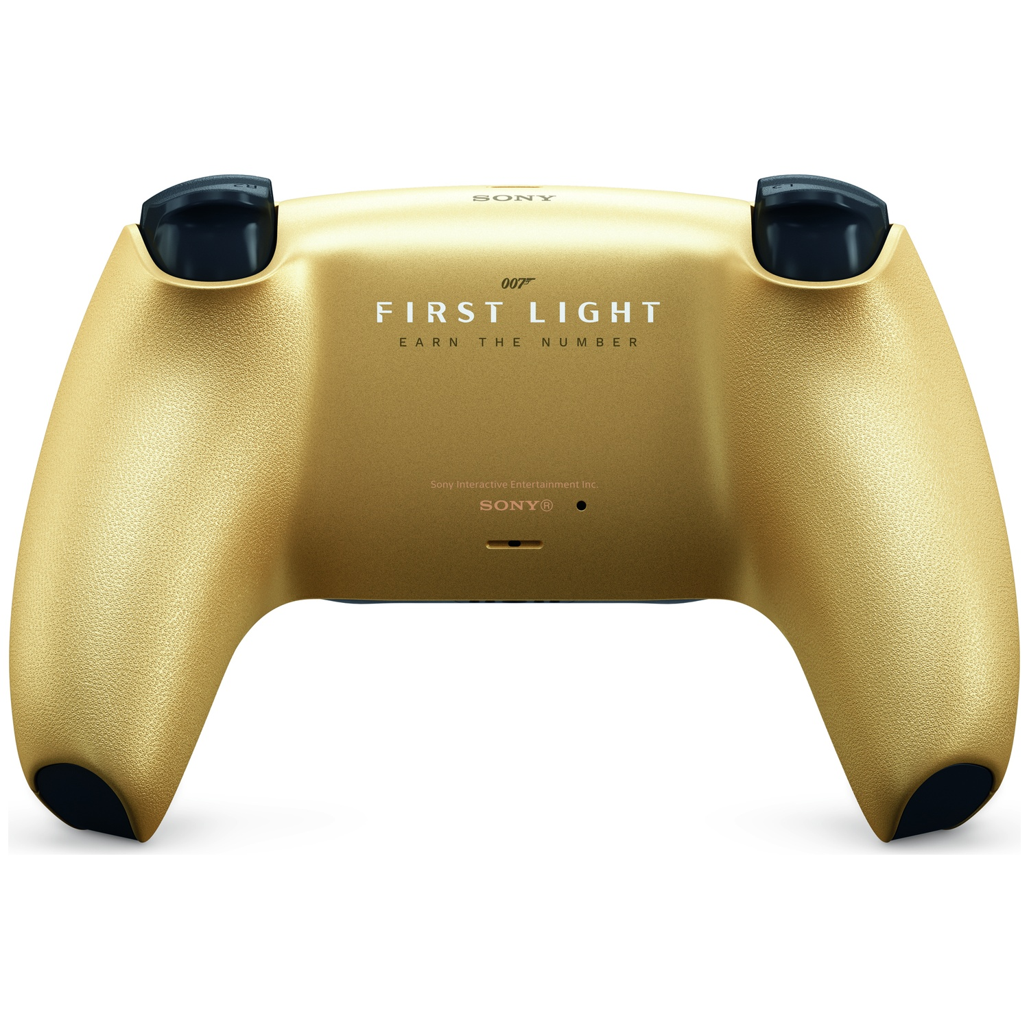 Gold Sony controller with "007 FIRST LIGHT" text.