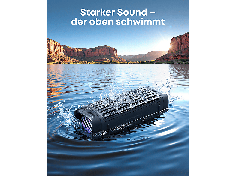 Anker Boom 3i - Wasserdichter Bluetooth-Lautsprecher, Black; Bluetooth Lautsprecher — Foto 4 von 5