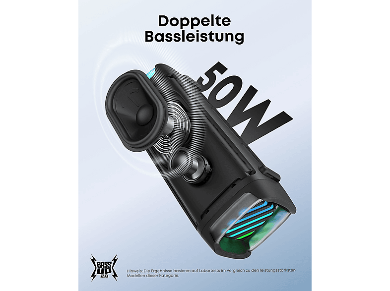 Anker Boom 3i - Wasserdichter Bluetooth-Lautsprecher, Black; Bluetooth Lautsprecher — Foto 5 von 5