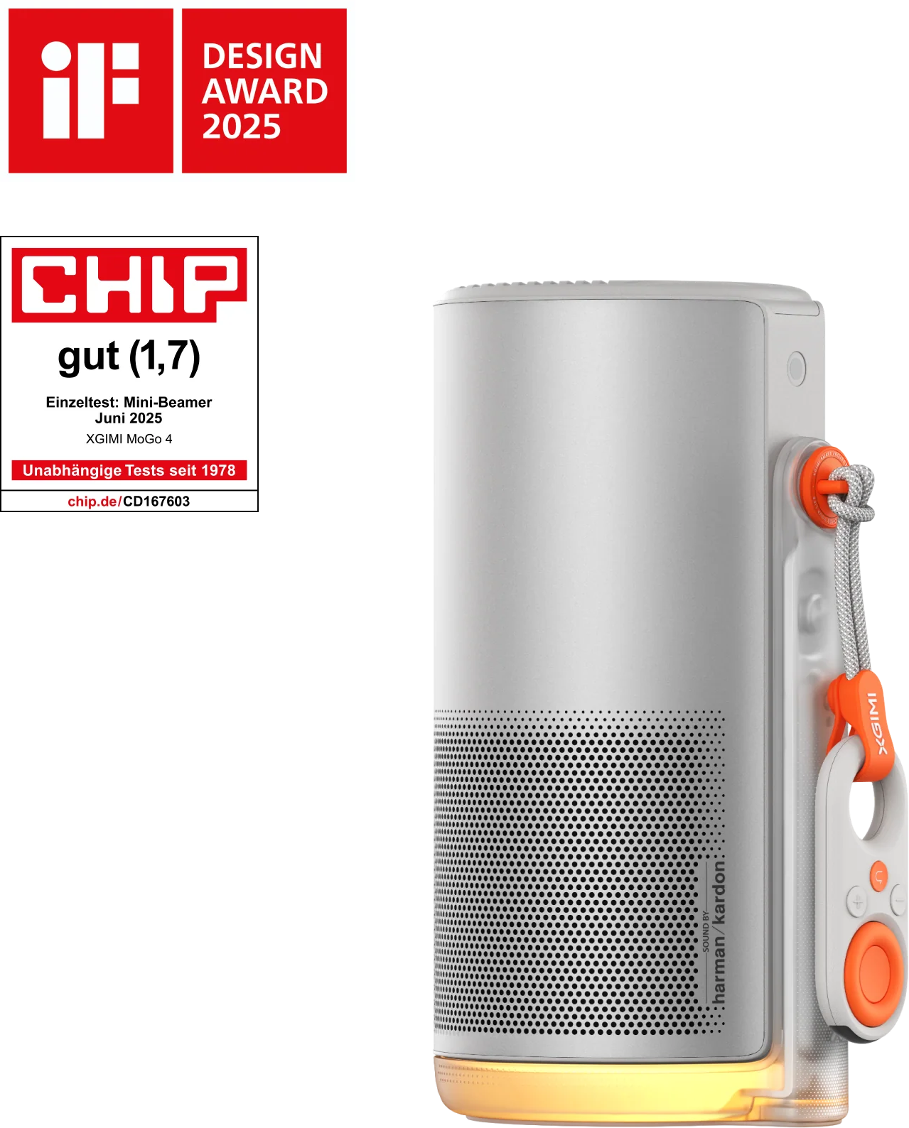 XGIMI MoGo 4 Match Night Collection LED Projektor Full-HD, Harman Kardon, Google TV, 450 lm (WK08K-3)