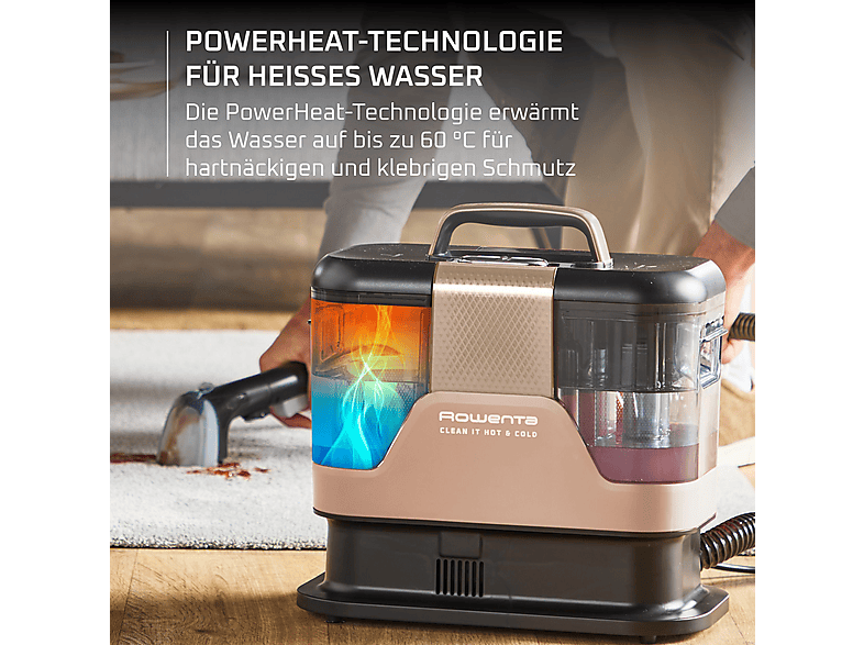 ROWENTA IN7021 Clean It Hot & Cold Fleckenreiniger, Netzbetrieb