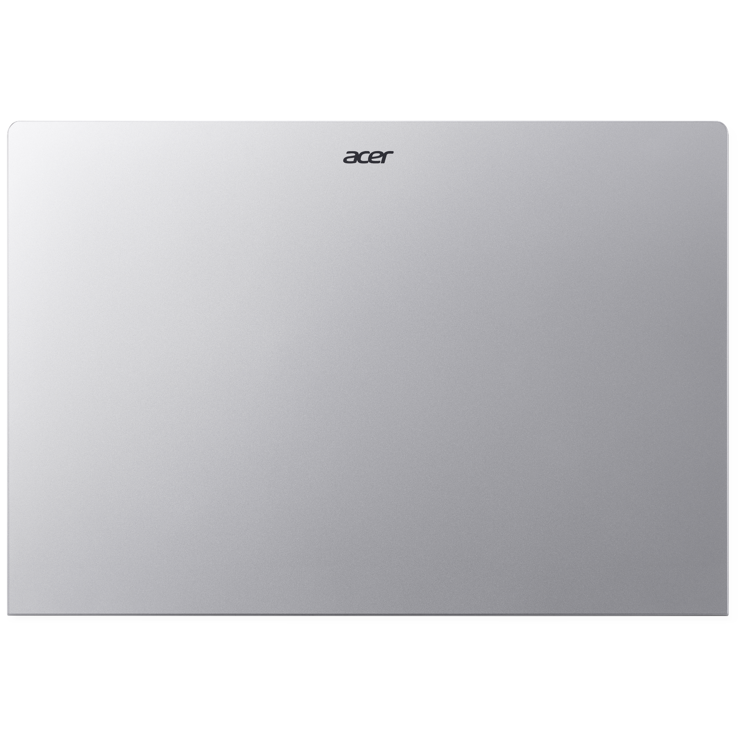 Silver Acer laptop, closed, with logo at the top.