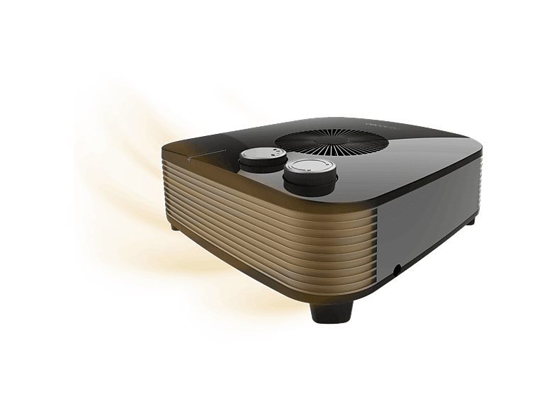 Calefactor portátil - Cecotec ReadyWarm 2050 Max Horizon Black, Termoventilador, 2000 W, Termostato regulable, 3 modos de funcionamiento, Negro