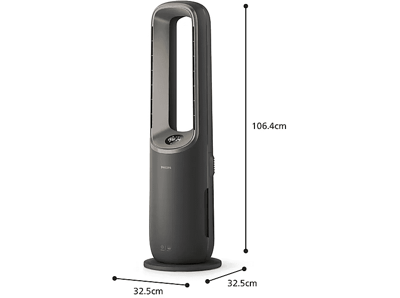 Philips AMF970/10 Air Performer 9000 Series 4-in-1 Luftreiniger Anthrazitgrau (2200 Watt, Raumgröße: 48 m²); Luftreiniger, Ventilator, Heizgerät und Luftbefeuchter — Foto 5 von 5