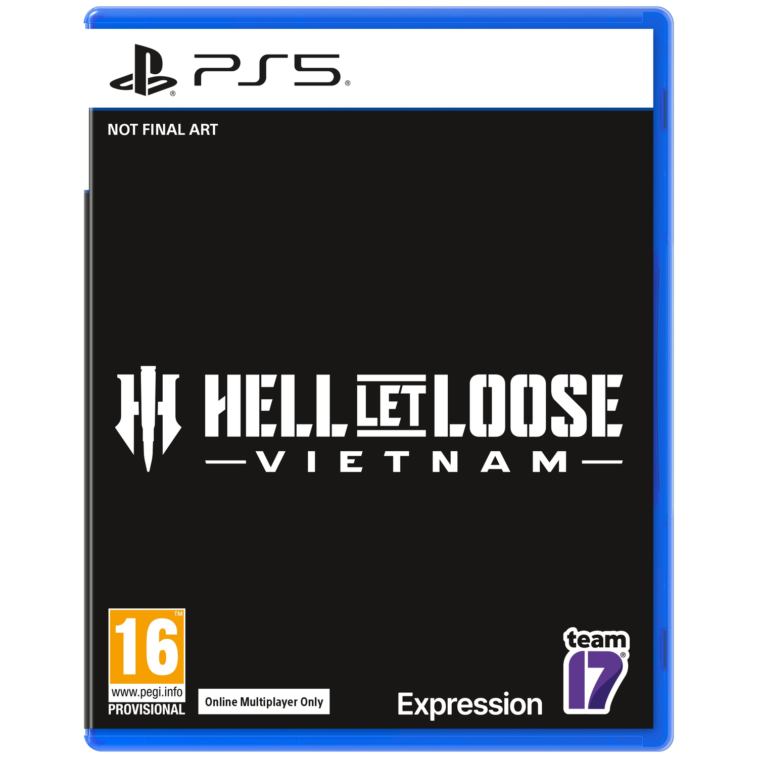PS5-speldoosje voor Hell Let Loose - Vietnam. Geen definitieve kunst. Beoordeeld 16.