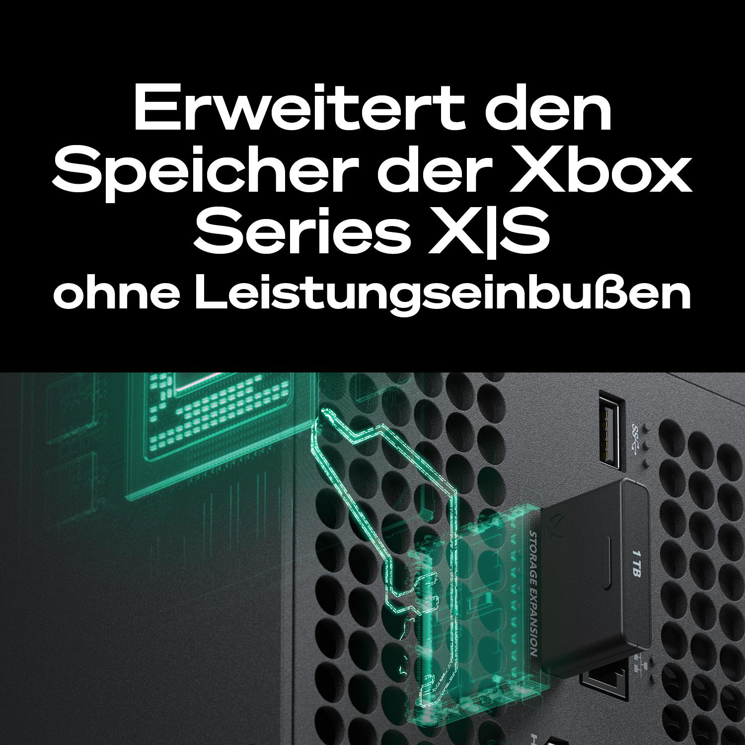 Xbox Series X|S Speichererweiterung mit 1TB ohne Leistungsverlust.