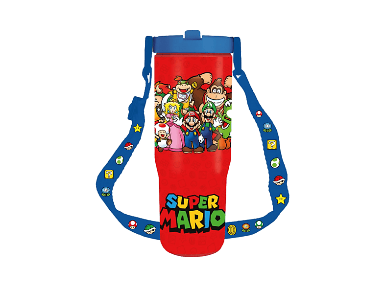 Termo - Sherwood Super Mario, 880 ml, Con cuerda, Térmica, Acero inoxidable