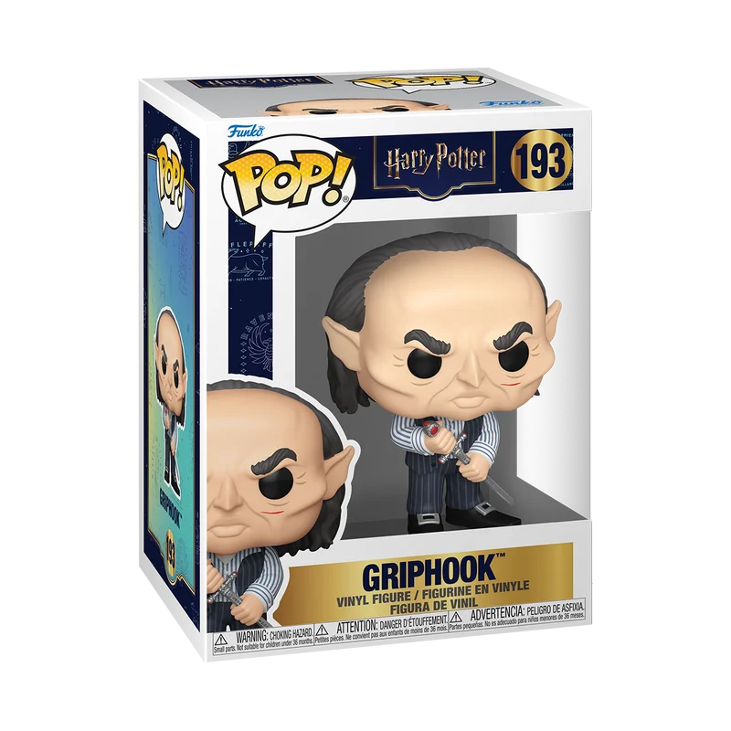 Figura Funko Pop! Harry Potter Griphook con espada, en su caja.