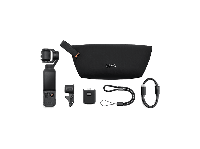 Cámara deportiva - DJI Osmo Pocket 4 Pack Estándar, 4K, 4h Autonomía, Sensor CMOS de 1″, Estabilización 3 ejes y Pantalla Táctil Giratoria, Negro