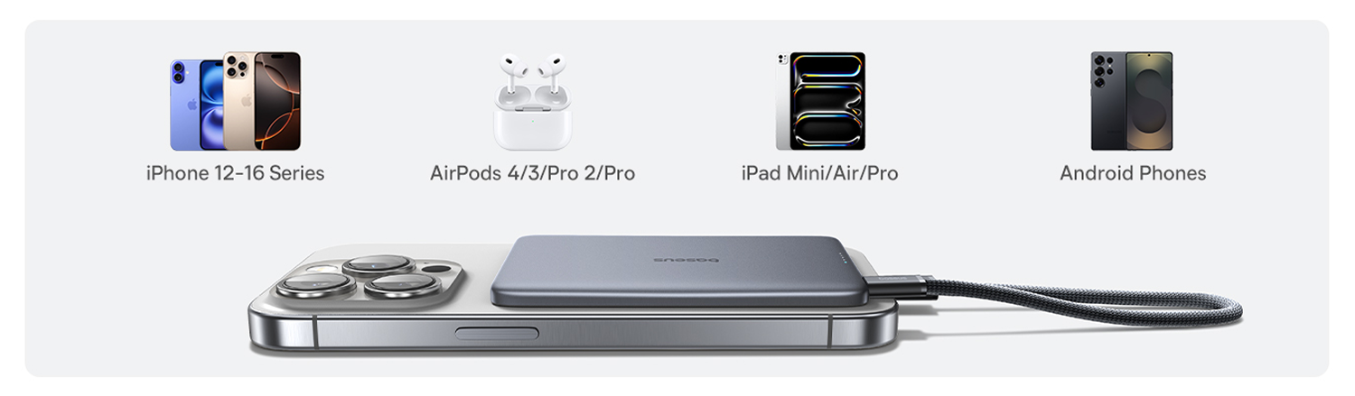 iPhone 12-16 series Airpods 4/3/Pro 2/Pro iPad Mini/Air/Pro Android phones