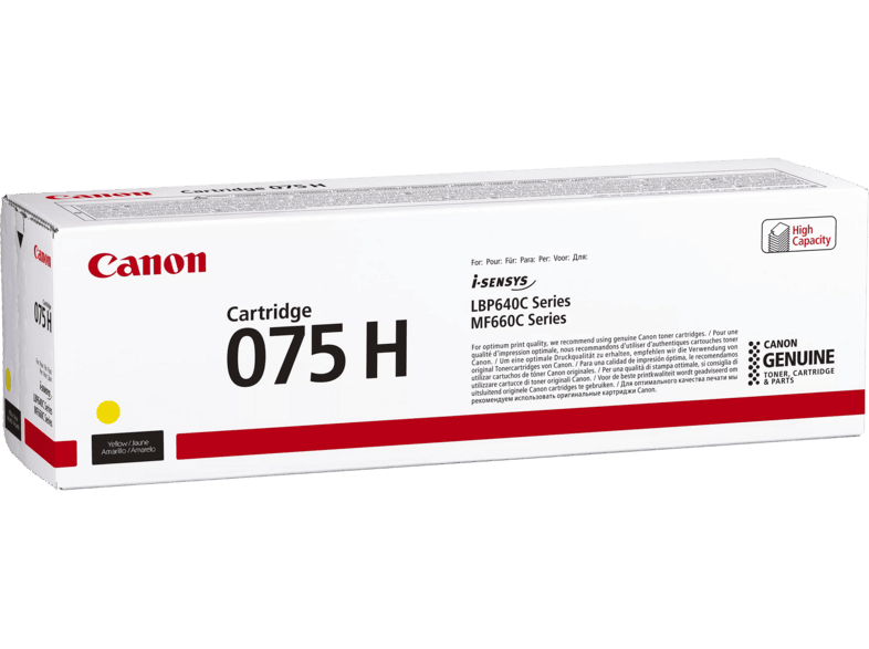 CANON 075 H Toner-Cartridge, bis zu 2500 Seiten, Gelb; Tonerpatrone — Foto 4 von 5