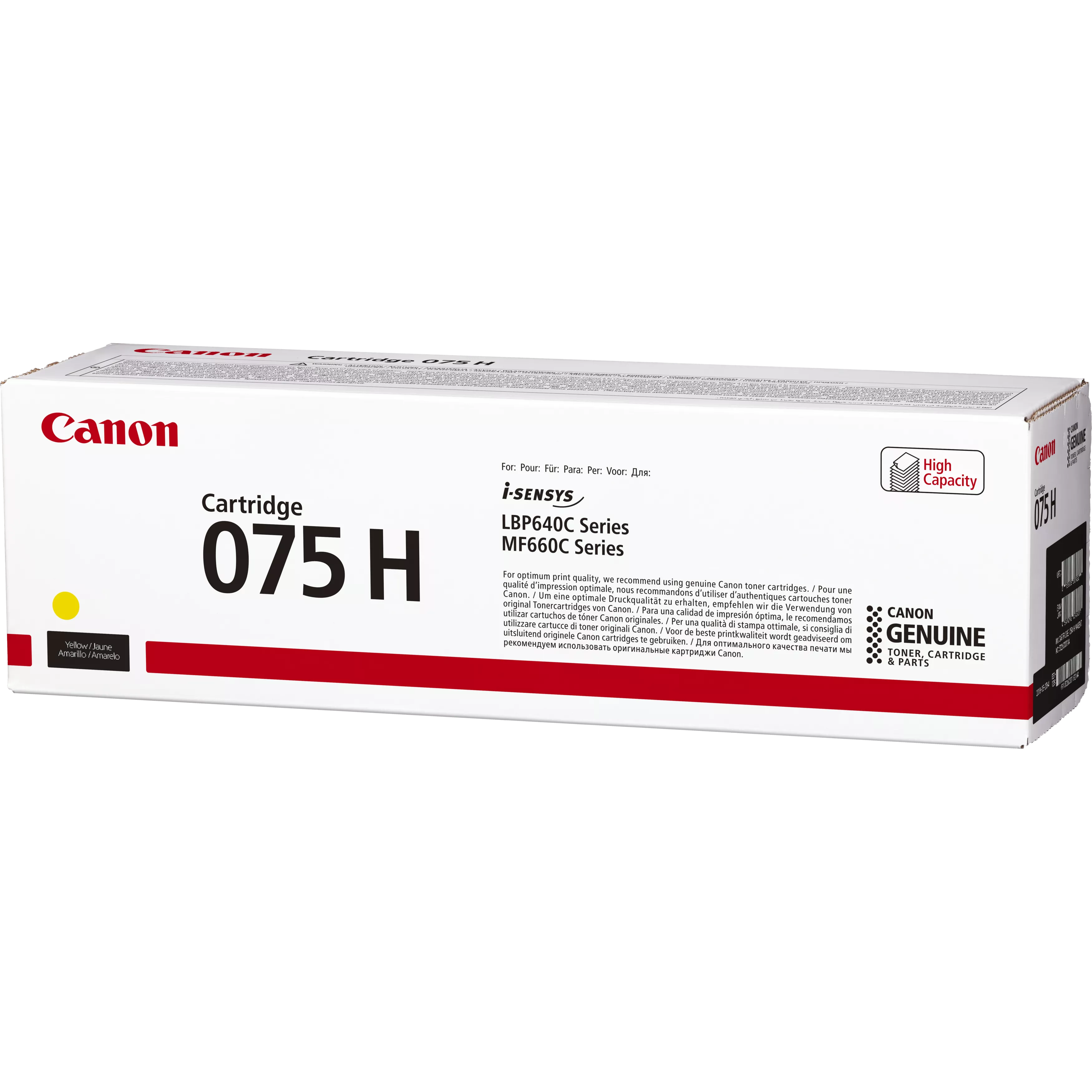 Canon 075 H gelbe Tonerkartusche, hohe Kapazität, für i-SENSYS LBP640C.