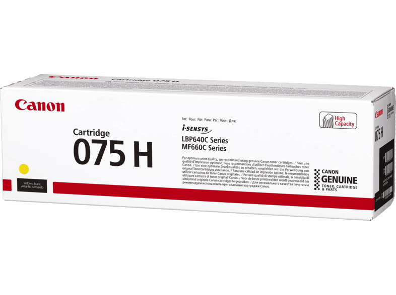 CANON 075 H Toner-Cartridge, bis zu 2500 Seiten, Gelb; Tonerpatrone — Foto 2 von 5