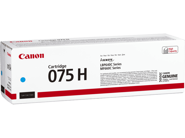 CANON 075 H Toner-Cartridge, bis zu 2500 Seiten, Cyan; Tonerpatrone — Foto 3 von 5