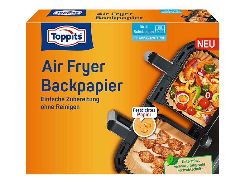 SWIRL 223074 Backpapier für die Heißluftfritteuse Braun