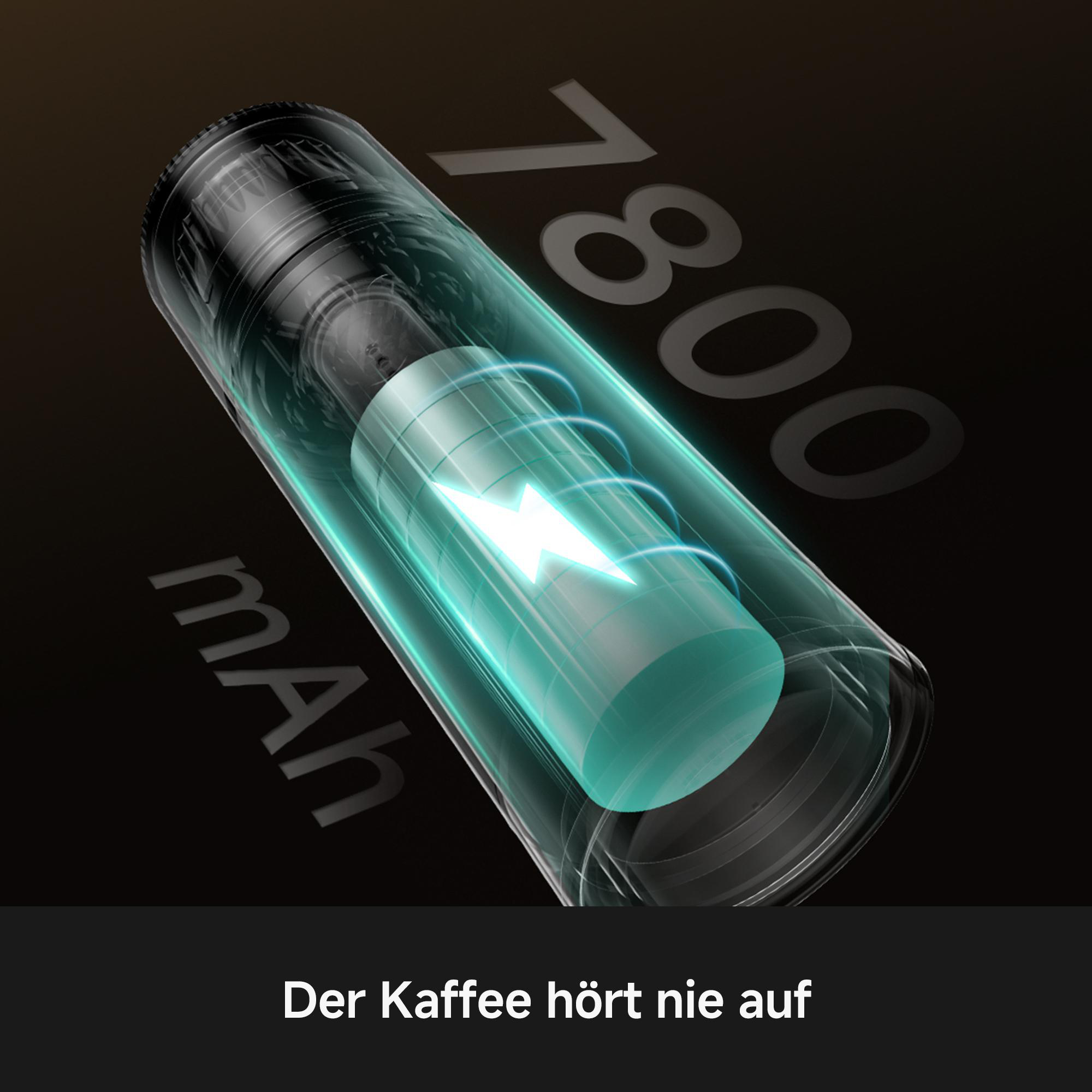 Ein transparentes Akku mit 1800 mAh Leistung und Blitzsymbol.
