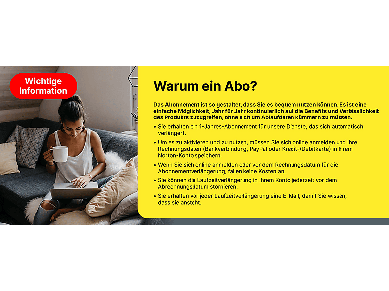 Norton 360 Premium - 10 Geräte 1 Jahres Abo 75GB Cloud-Speicher (PC, iOS, MAC, Android)