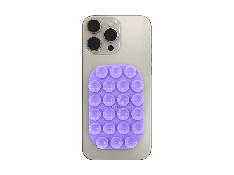 ACCESSORIO CELLY Ventosa per telefono rettangolare, Viola